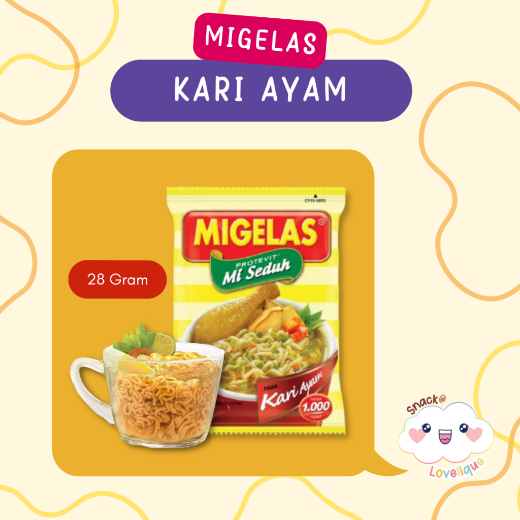 Jual Migelas Mie Gelas 28gr Ayam Bawang Soto Ayam Sosis Bbq Baso