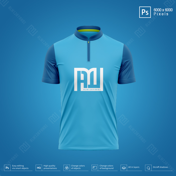 Jual MOCKUP JERSEY KERAH SHANGHAI MANDARIN ZIP - RESOLUSI 6000x6000