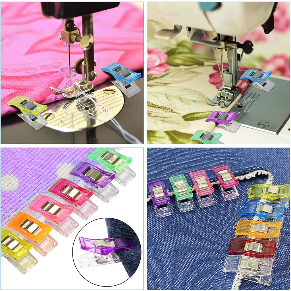 Jual Patchwork Lebih Mudah dan Kuat dengan 50Pcs Plastic Sewing Clips ...