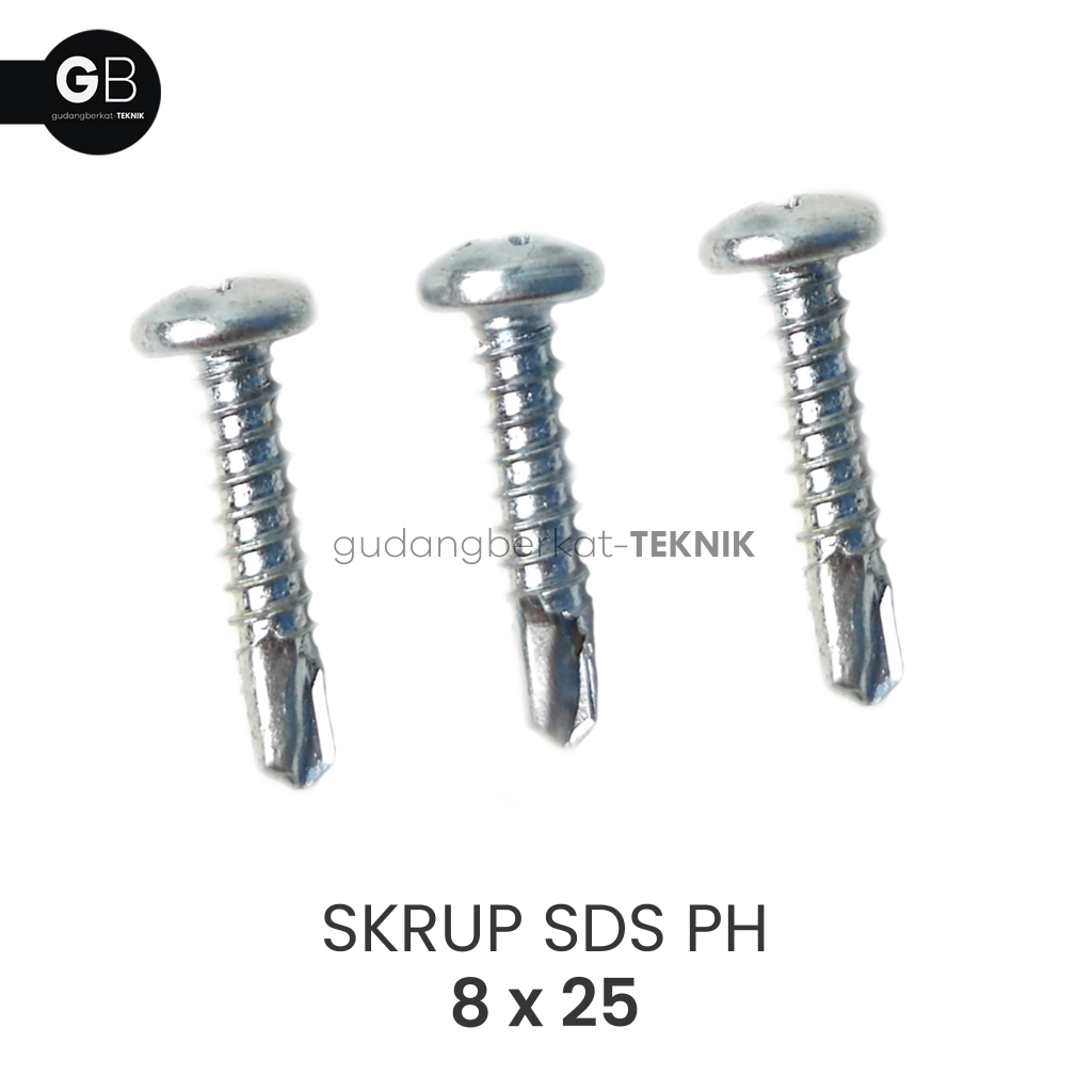 Jual SKRUP SDS PH 8x25 / Sekrup Roofing Baja Ringan PAB 8 x 25 | Shopee ...