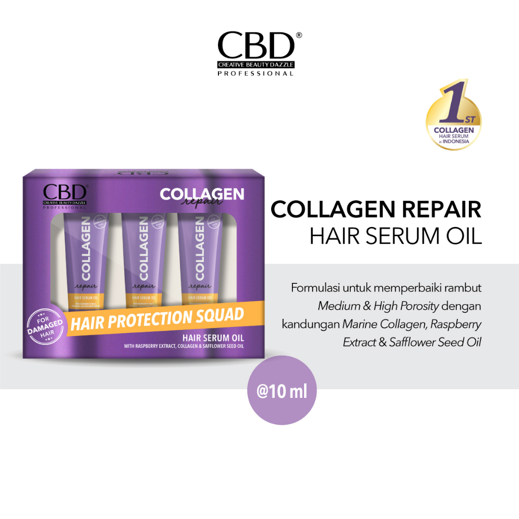 Jual Cbd Collagen Repair Hair Serum Oil X Ml Shopee Indonesia