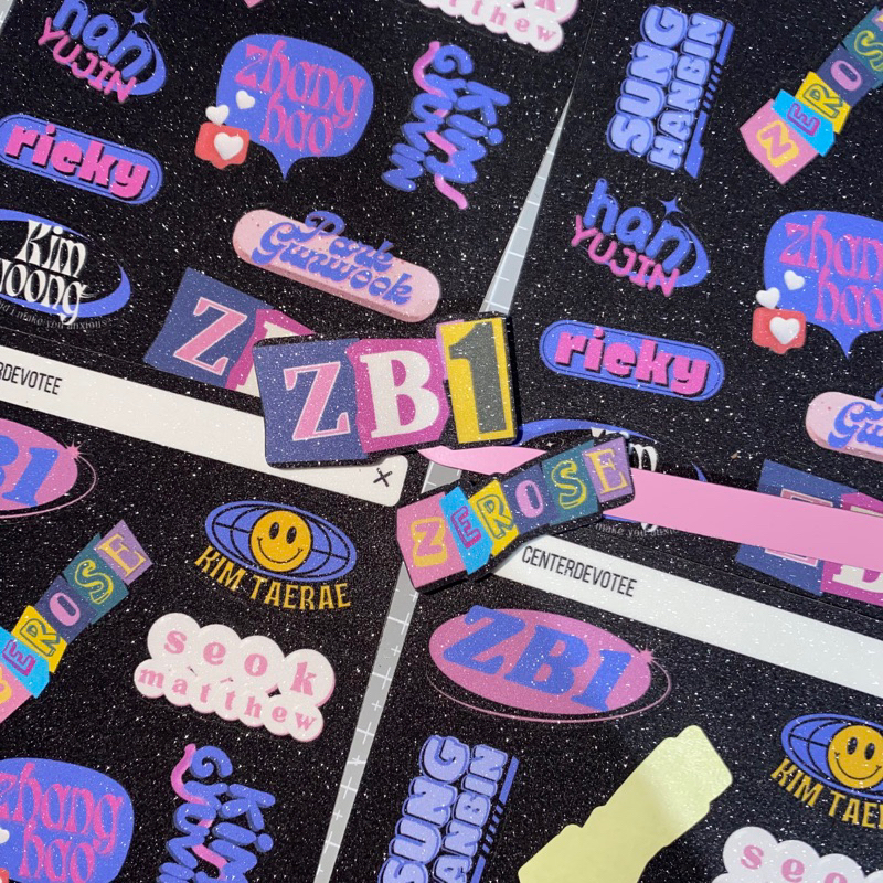 Jual ZEROBASEONE ZB1 DECO STIKER A6 FANMADE BY CENTERDEVOTEE | Shopee ...