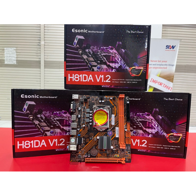 Esonic H81DA V1.2 Anakart ve Kutu