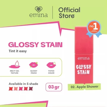 RSC 88 EMINA Glossy Stain 3 G Lip Tint Lip Gloss Lipstain
