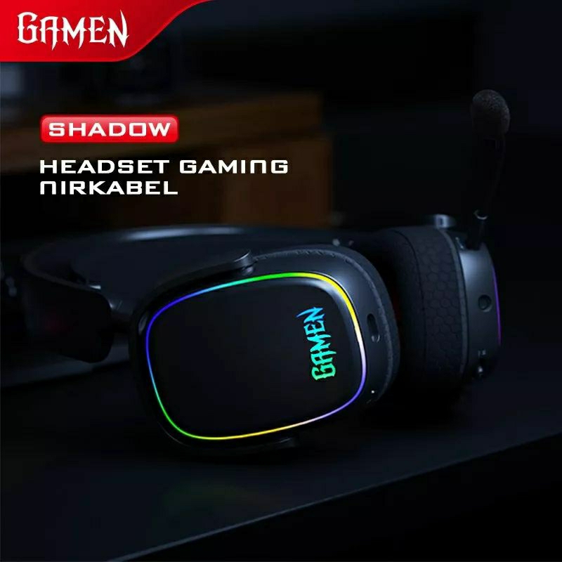 Jual GAMEN wireless Gaming Headset Shadow Headphone Bluetooth RGB ...