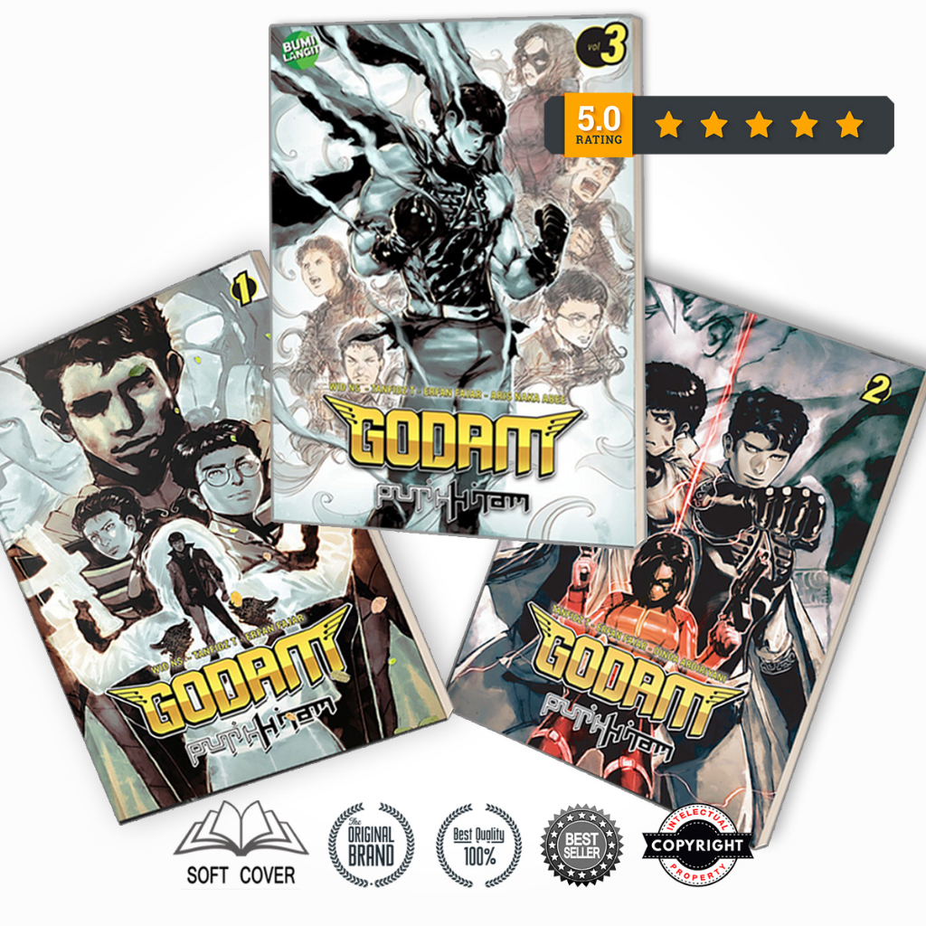 Jual Bumilangit komik bundling GODAM Putih Hitam 1,2,3 | Shopee Indonesia