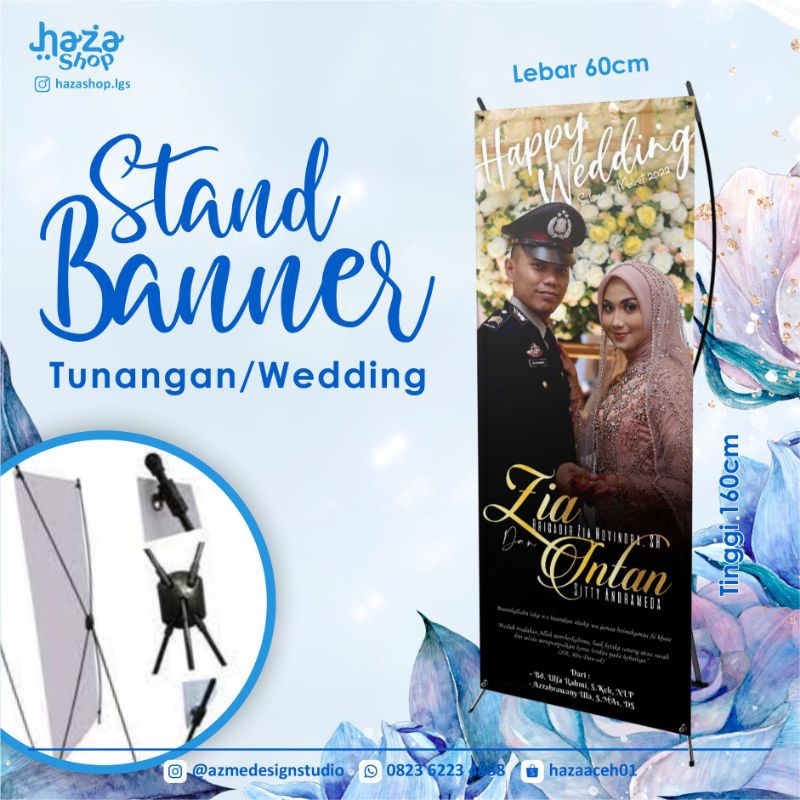 Jual BANNER NIKAH | PAKET STAND BANNER RESEPSI | CETAK X BANNER | X