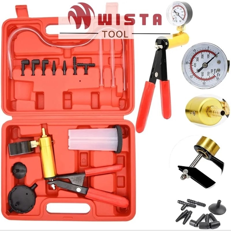 Jual 15pc WISTA Vacuum Pistol Brake Bleeder Kit Bleeding Rem ABS Mobil ...