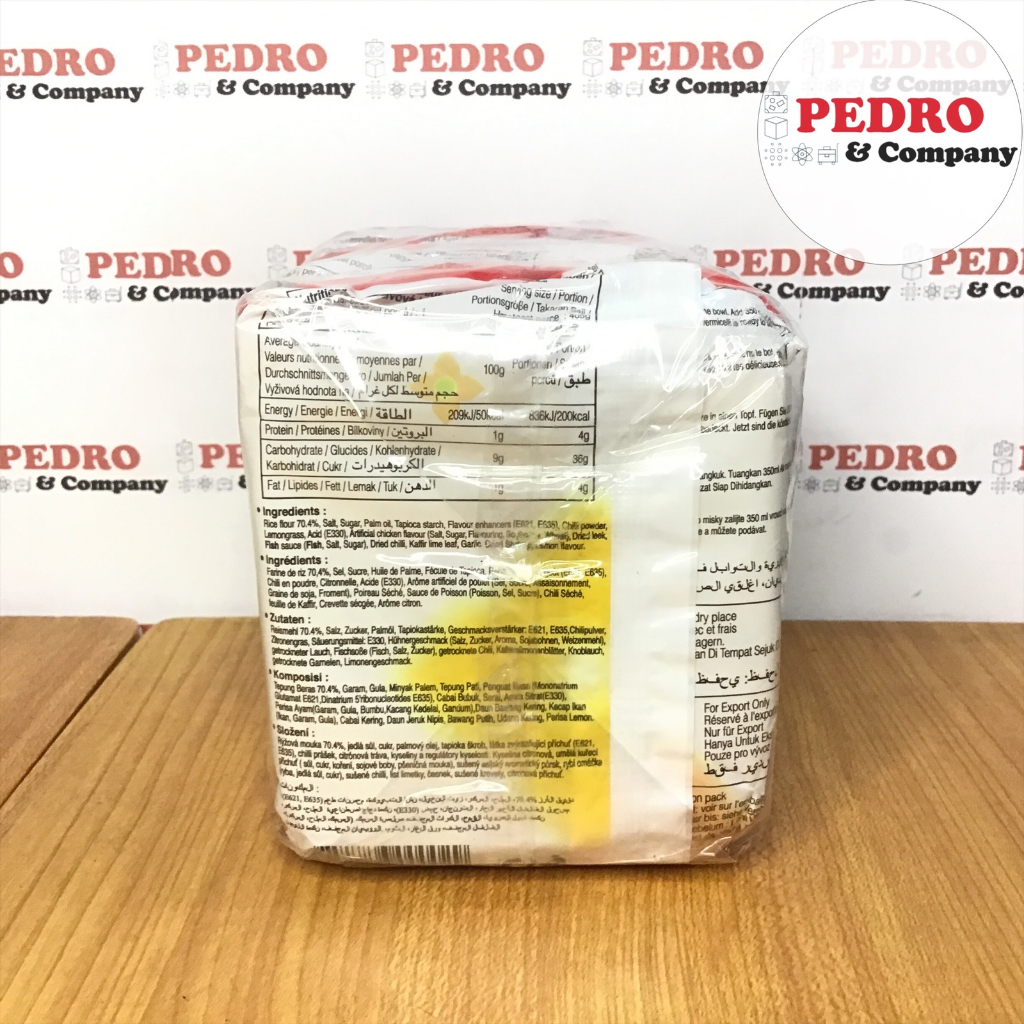 Jual Papa rice vermicelli thai tom yum 55 gram x 5pc - bihun tomyam ...
