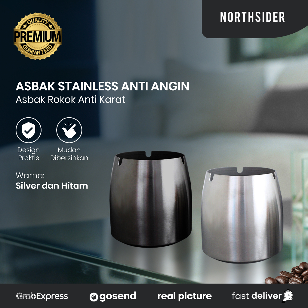 Jual Asbak rokok | Ash tray cylinder cone stainless steel anti angin ...