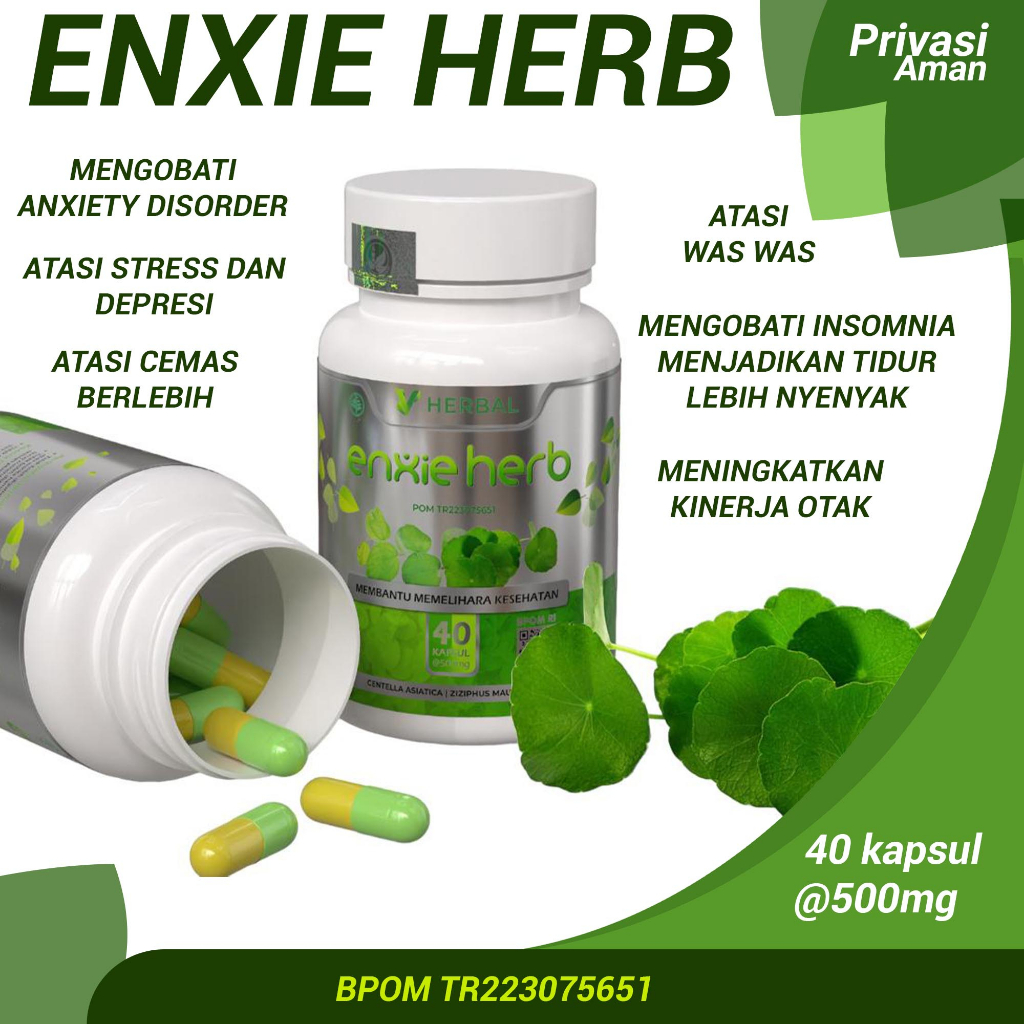 Jual Enxieherb BPOM Pengganti Anxietas - Obat Herbal 100% Alami Untuk ...