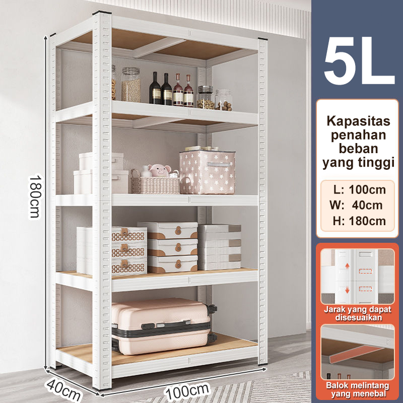 Jual Rak Besi Siku 5 Susun Rak Tanpa Baut Serbaguna Boltless Rack ...