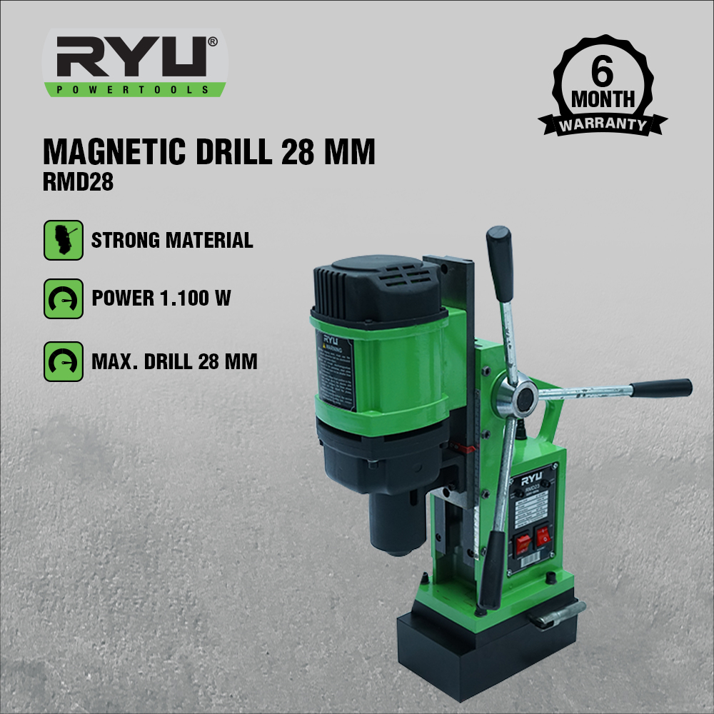 Jual Mesin Bor Magnet Duduk 28 mm RMD28 Ryu / Magnetic Drill 28mm ...