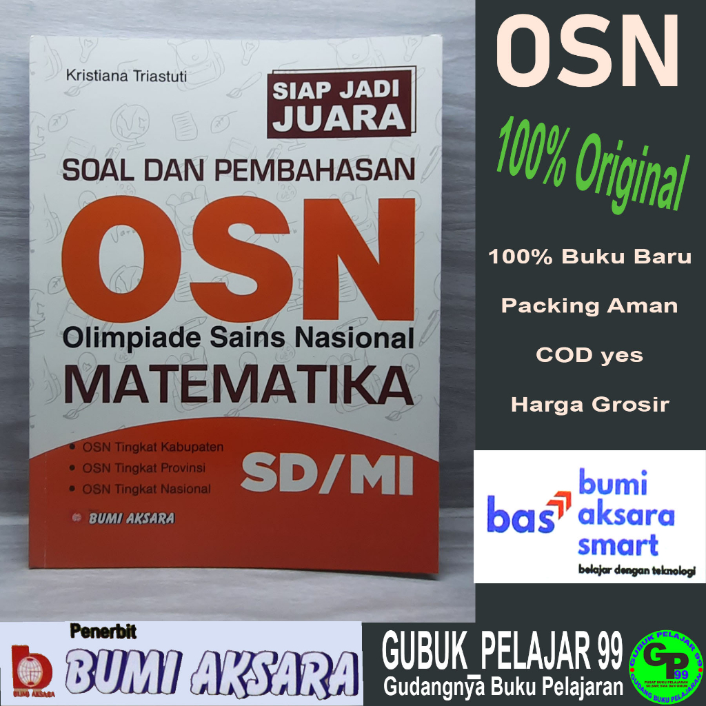 Jual Buku Olimpiade Sains Nasional (OSN) MATEMATIKA Untuk SD/MI SIAP ...