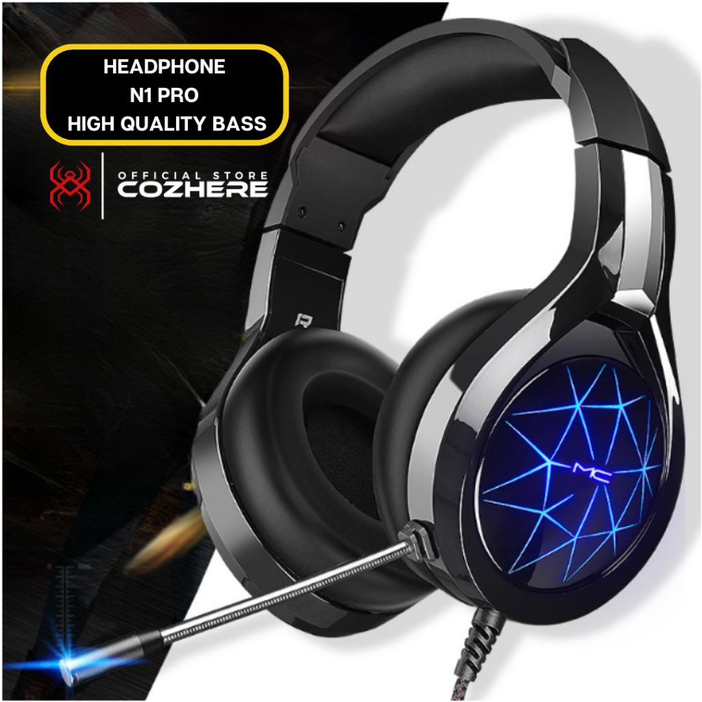 Jual Headphone Gaming Microphone LED Headset Gaming Super Bass For