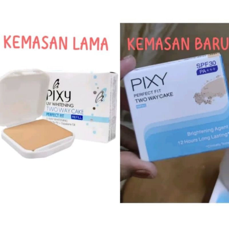 Jual Bedak alas pixy uv whitening two way cake perfect fit + squalane