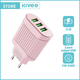 KIVEE Kepala Charger USB Fast charging USB KV-AE106 Pink For iphone Xiaomi Vivo OPPO Huawei Samsung