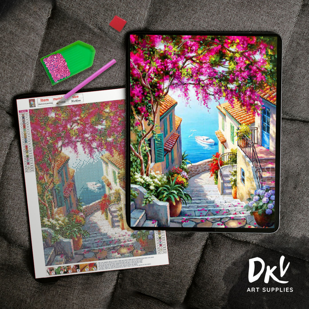 Kit Diamond Painting Fata E Farfalle - 30x40 Cm, Pittura Con Diamanti 5D, Attività Relax Per Adulti - Foto 6