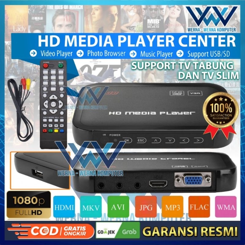 Jual HDMI Media Player Full HD 1080P Play Video, Musik, Foto Shopee