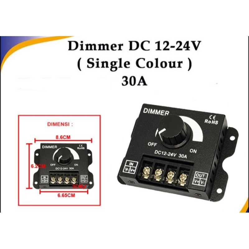 Jual Dimmer Dc 12v-24v/12volt-24volt 30A Ampere | Shopee Indonesia
