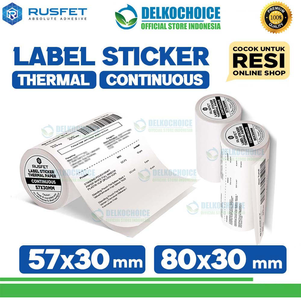 Jual Sticker Label Thermal Paper CONTINUOUS ROLL Barcode Resi Olshop ...