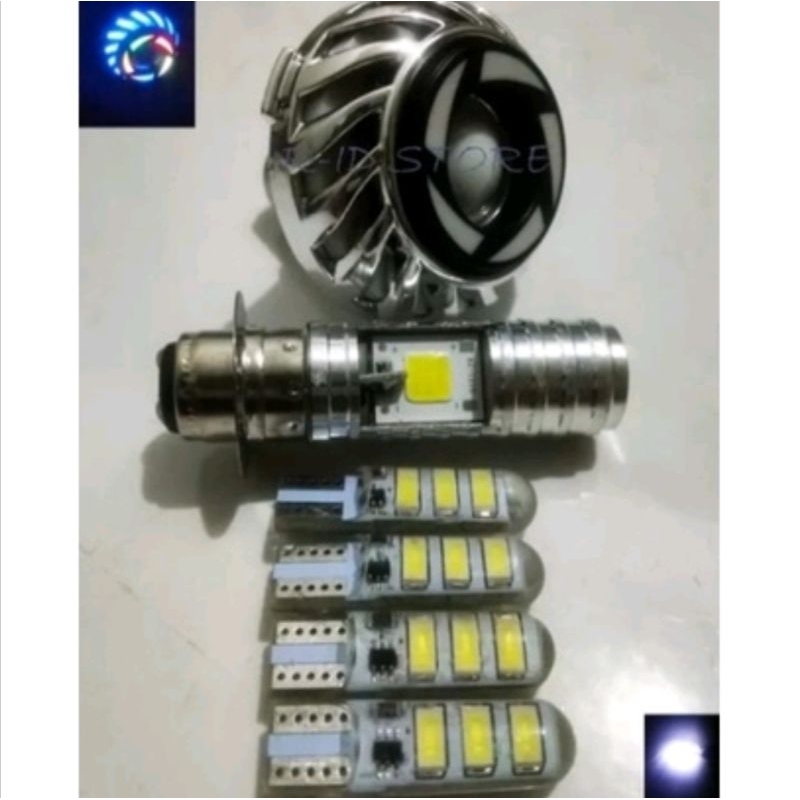 Jual (PAKET HEMAT LAMPU VARIASI 3IN1) LAMPU UTAMA LED 2 SISI AC DC ...