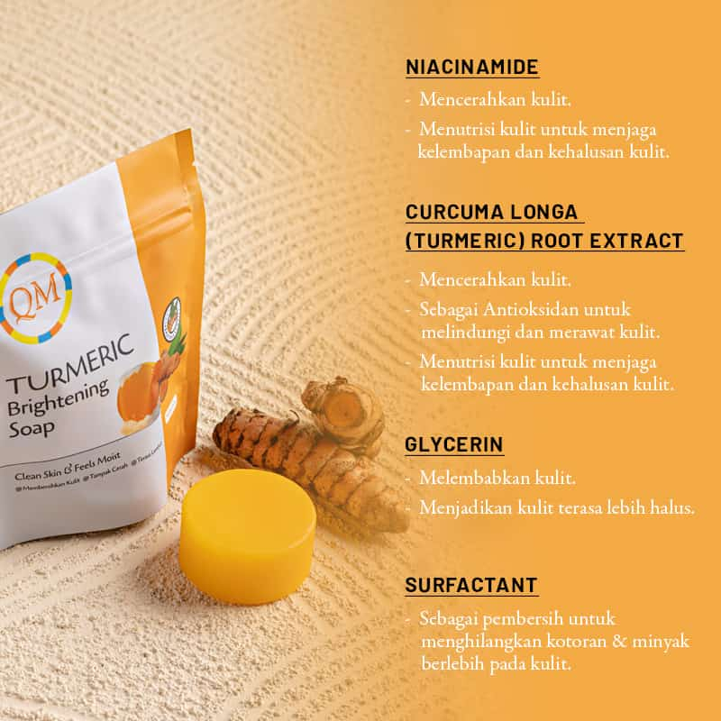 Product image QM Turmeric Brightening Soap 60 grams 3