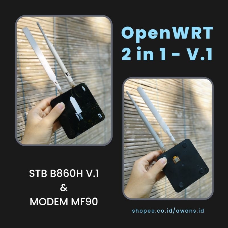 Jual STB + Modem 2 in 1 | STB OpenWRT B860H & Modem Bolt MF90 Unlock ...