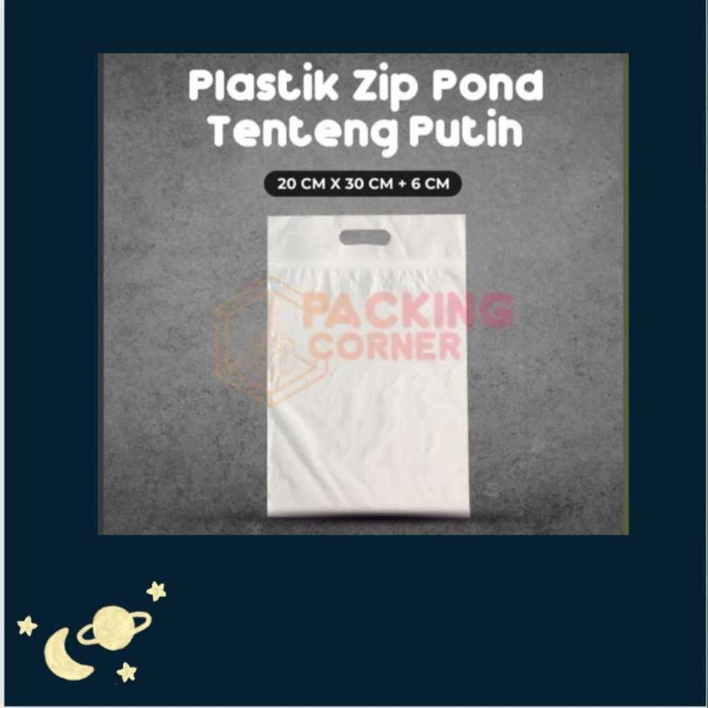 Jual Plastik Klip Pond Zip Ziplock Wadah Baju Hija Laundry Warna Putih Dan Ukuran 20x30cm 7561