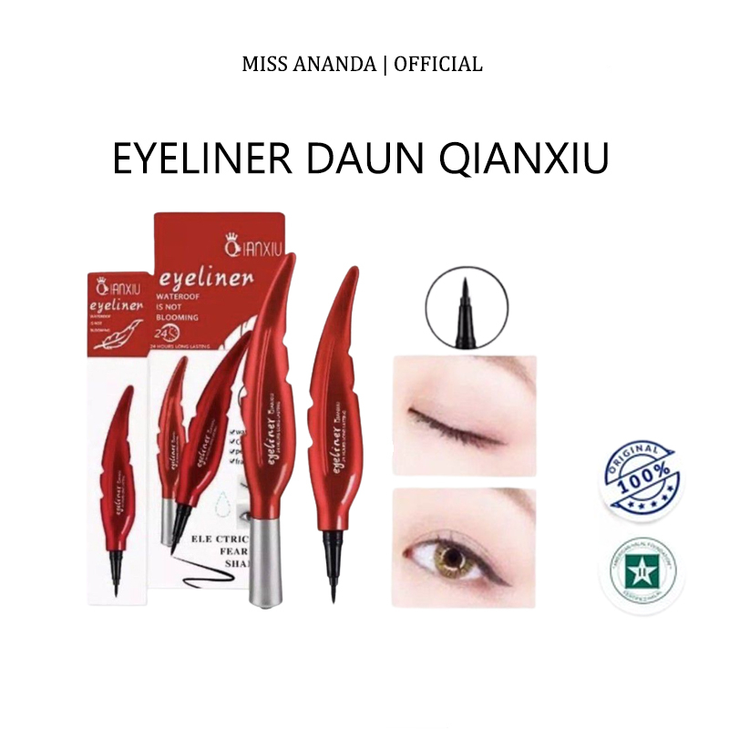 Jual EYELINER WATERPROOF DAUN MERAH QIANXIU Shopee Indonesia