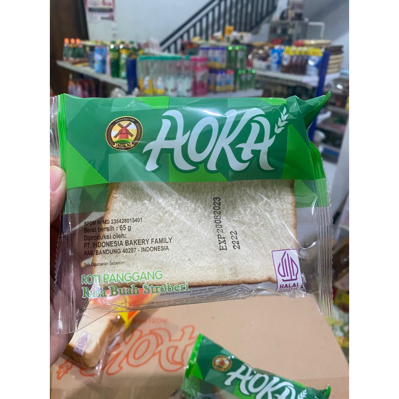 Jual Roti Aoka Roti Panggang 65 gr (BARU) | Shopee Indonesia