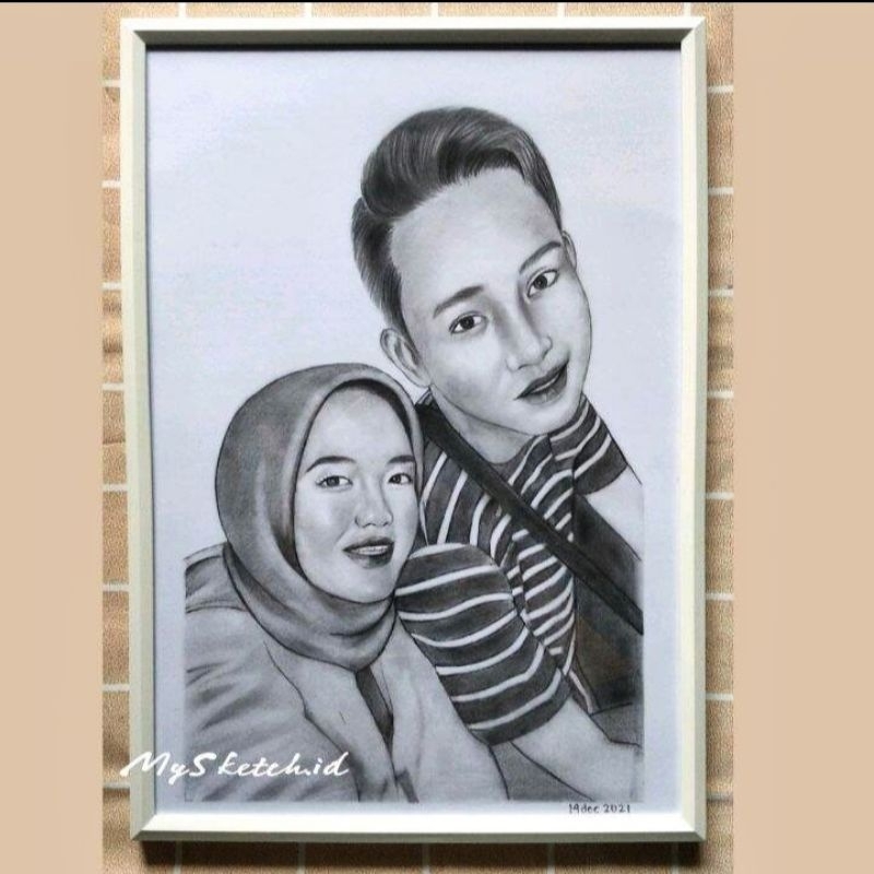 Jual Sketsa Wajah Hitam Putih A4 Bingkai Lukisan Asli Tangan Handmade Shopee Indonesia 7865