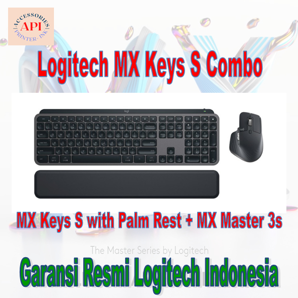 Logitech MX Keys S Combo: Tastiera, Mouse Master 3S E Palm Rest - Grafite, QWERTY Int - Foto 8