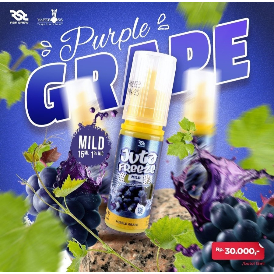 Jual Juta Freeze Mild Purple Grape Saltnic 15ML by RSR Brew x Vape Boss