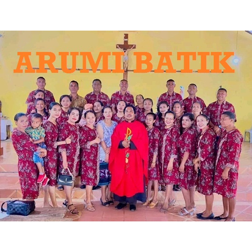 Jual Sarimbit Batik Dress Seragam Lomba Panitia Paduan Suara Koor Natal Pkk Jumbo Big Size 