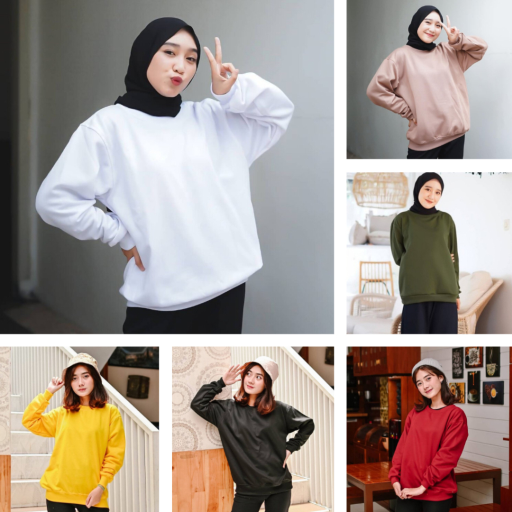 Jual BAJU WANITA POLOS TERBARU LENGAN PANJANG / BAJU KAOS WANITA / KAOS
