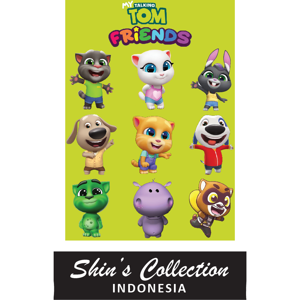 Jual Sticker stiker murah anti air Talking Tom Friends Mini 1 pc ...