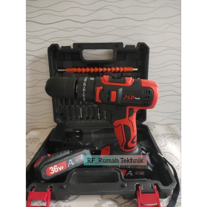 Jual Mesin Bor Beton 36V JLD 2 Baterai, Bor Cordless Impact 36V 13mm ...