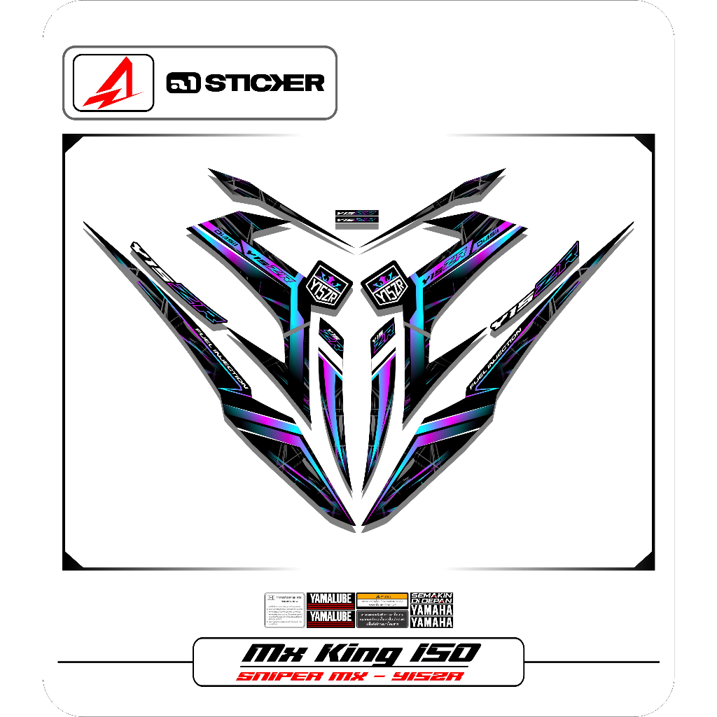 Jual STRIPING MX KING 150 MOTIF AS1 / YAMAHA SNIPER 150 MXi / STICKER