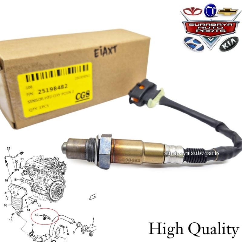 Jual Sensor Oxigen Oxygen O2 Bawah Belakang Chevrolet Spin 1.2 1200 Cc ...