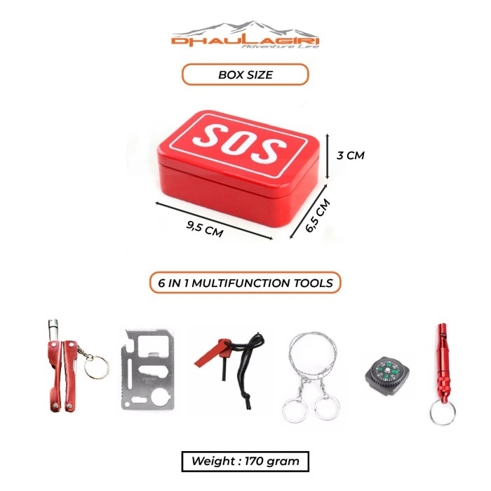 Jual Dhaulagiri - Survival Kit - SOS Set 6 in 1 - SOS Survival Kit ...