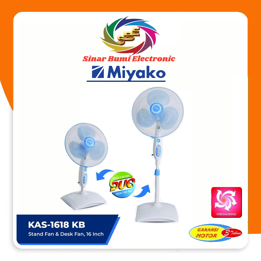 Jual Miyako Stand Fan Kipas Angin Berdiri Kas Kb Kas Kb