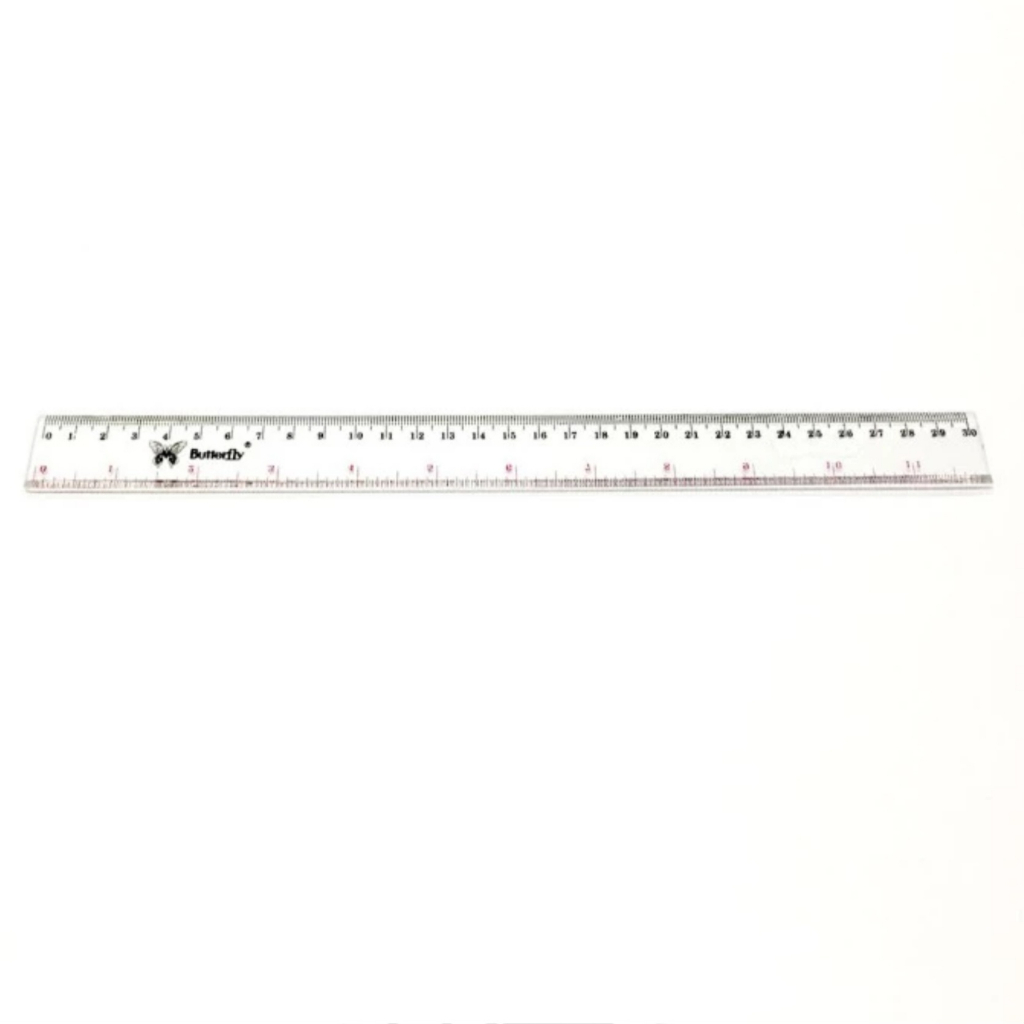 Jual Butterfly Ruler 15cm 30cm TRANSPARENT / Penggaris Butterfly 30cm ...