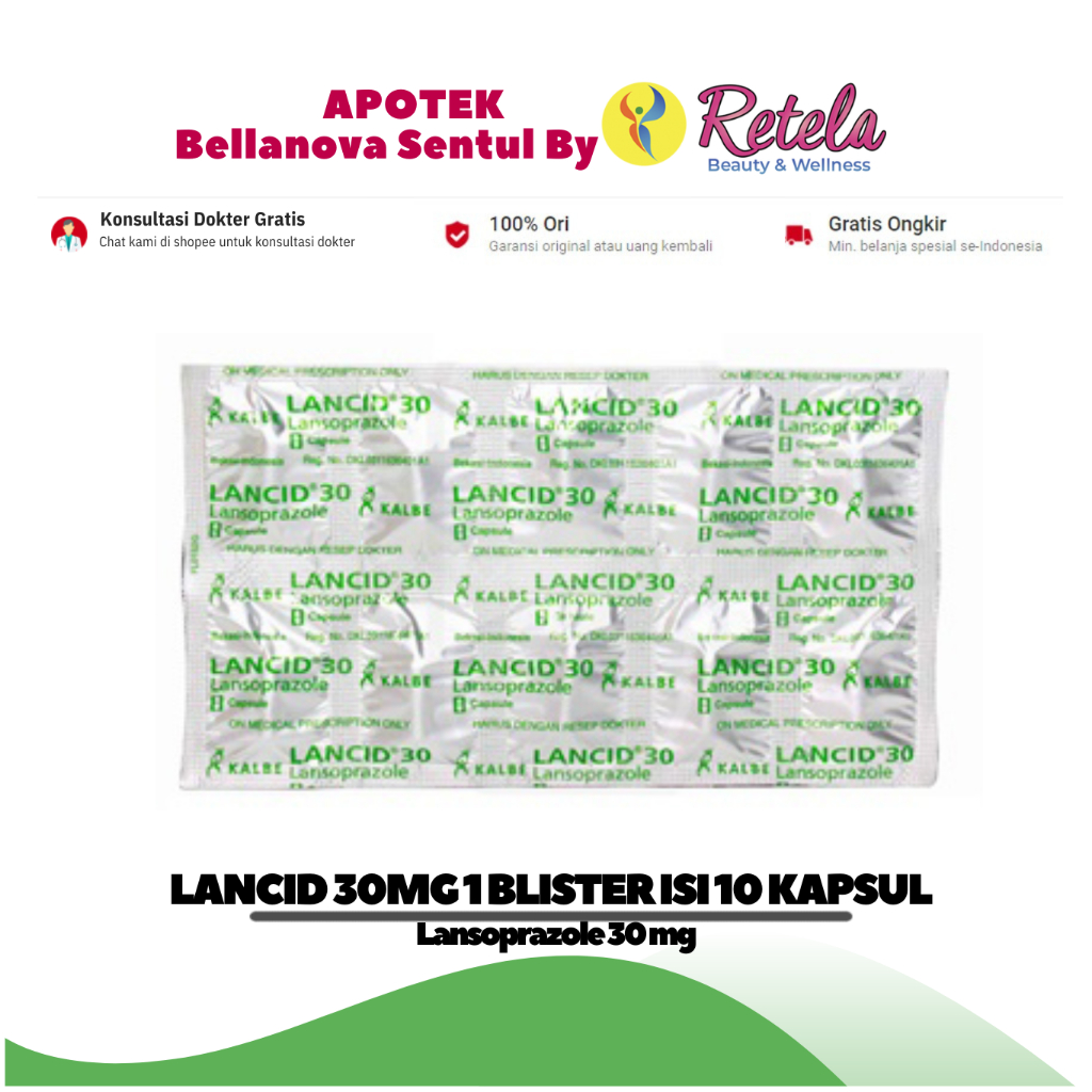 Jual LANCID 30MG 1 STRIP 10 KAPSUL | Shopee Indonesia