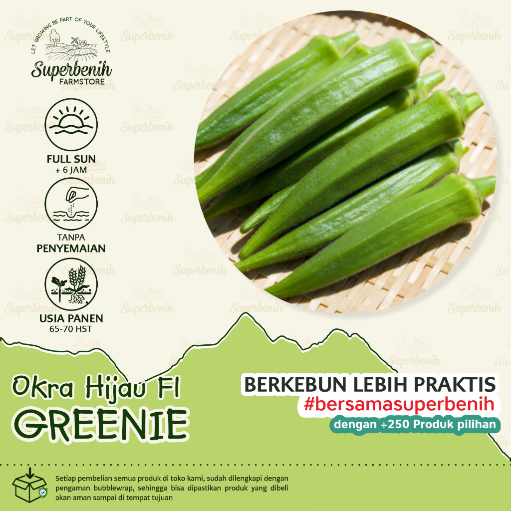 Jual Biji Benih Okra Hijau Greenie Bendi Shopee Indonesia