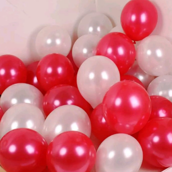 Jual isi 30 pcs MIX Balon metalik BIRU TUA BIRU MUDA PUTIH / Balon