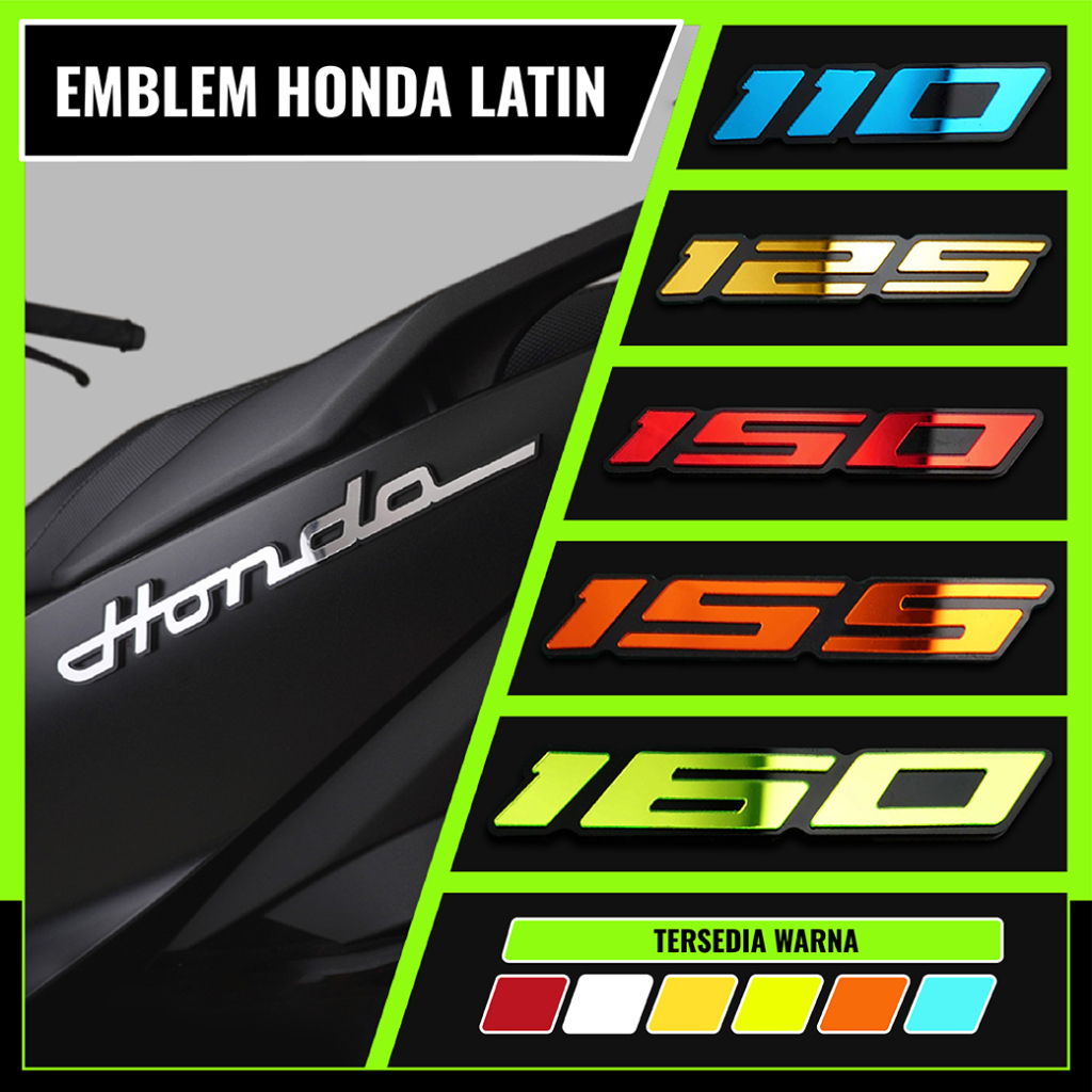 Jual Set Emblem Honda Latin Timbul Logo Honda Latin D Universal Motor Honda Bukan Sticker Atau