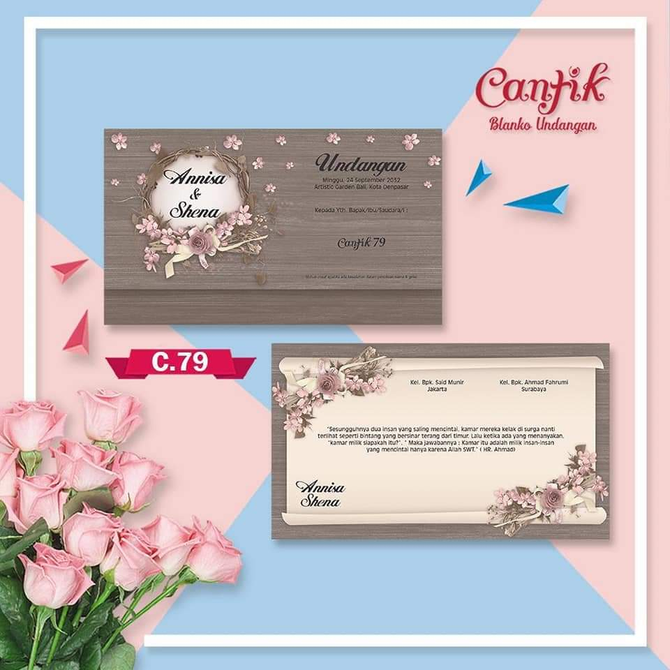 Jual Cetak Undangan Cantik 79 | Shopee Indonesia