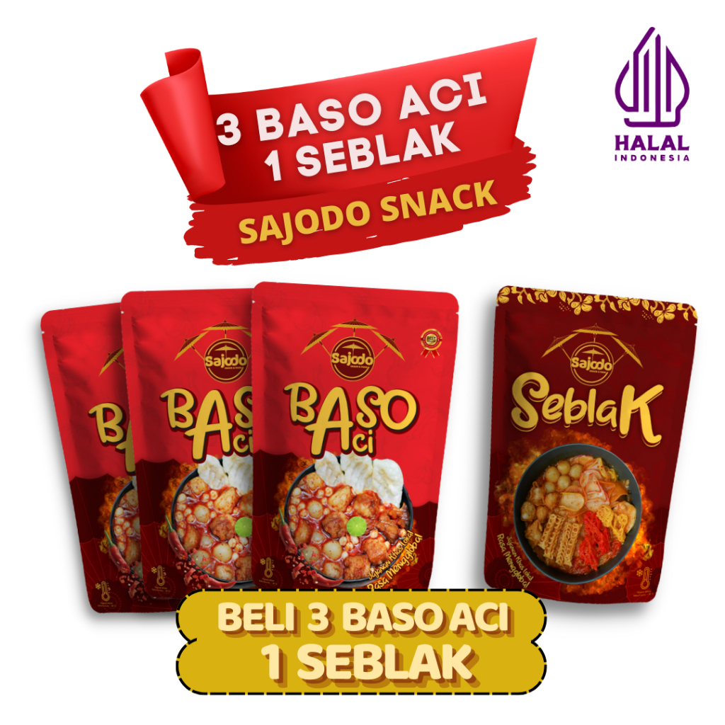 Jual Sajodo Beli 3 Baso Aci Free 1 Seblak Instant Viral Shopee