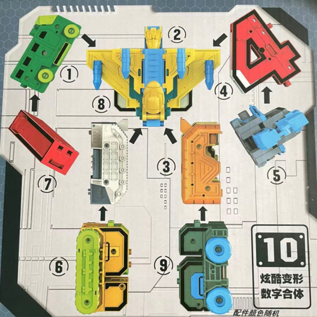 Jual [BOS](850-6)Mainan Anak Robot Angka / Transformer Angka Berubah ...